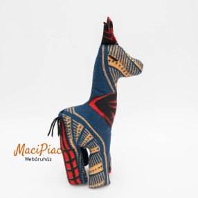   Twiga szuahéli zsiráf kitömött állat figura Stuffed Animal - Twiga Afrika (Kitenge egy kelet-afrikai pamutszövetből)