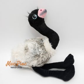   Élethű plüss ülő madár strucc fióka Sheila (fekete-fehér)