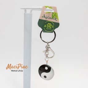  Ying Yang mintás elegáns két oldalas üveglencsés kulcstartó Új!