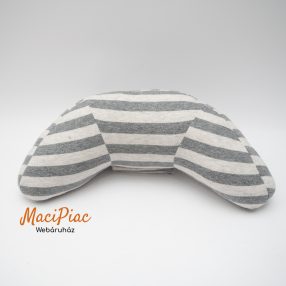   Csíkos szürke gyermek autós biztonsági öv párna vagy fejtámasz párna