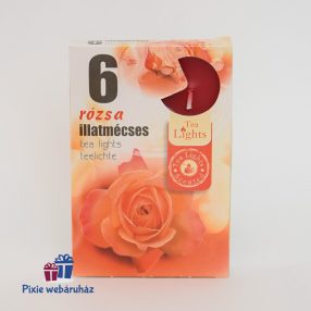 Illatos teamécsesek rózsa illatban 6 db-os