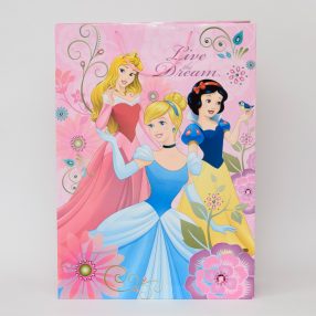  Ajándék papírtáska Disney Hercegnő mintás, 1 oldalas, álló 71x51-es NAGY méretű