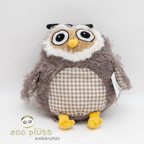 Textil, zsenília anyagú bagoly párna, dekoráció