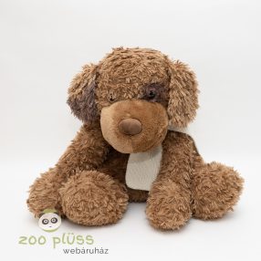   Plüss kutya, kötött sállal, nagy méretű ölelni való Phs