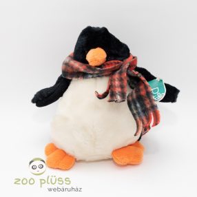 Plüss pingvin kockás polár sállal Russ márka