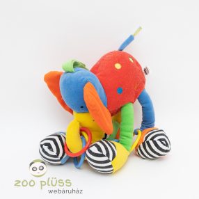   Plüss elefánt babának csörgő, zörgő, rágókat, akasztható nagyobb méretű Jellycat