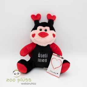   Plüss katica, katicabogár, Ölelj meg hímzett felirattal, Új!