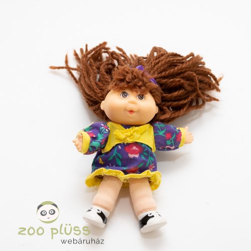 Gumi végtagú barna szemű kislány baba Cabbage Patch Kid Girl Toy by ARCOTOYS Mattel 1995 Retró!