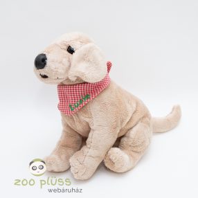   Plüss kutya DIE SPIEGELBURG, fémjelzett, kendőjén hímzés Luzie