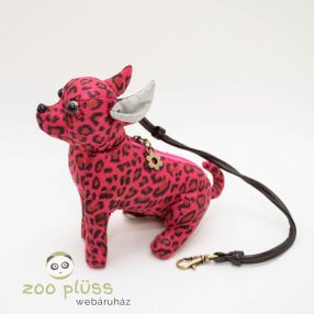 Plüss kutya csivava, cipzáros háttal, kis táska