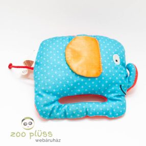 Plüss elefántos 2 oldalas csörgő babának grow play