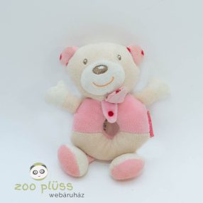 Plüss rózsaszín macis csörgő babának Beauty Baby