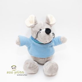 Plüss egér kék polár pulóverben