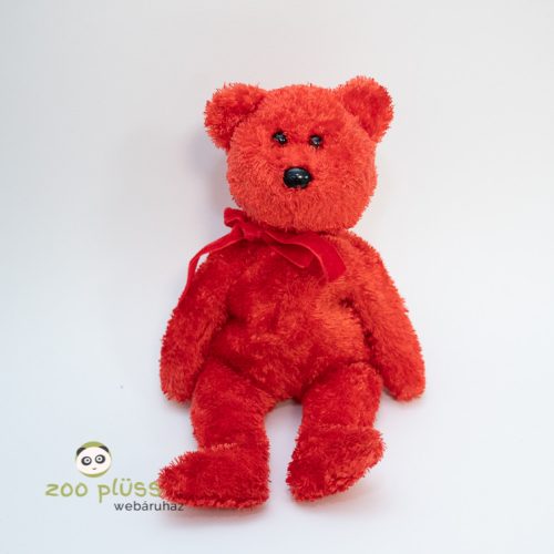 Plüss maci, mackó Ty márka 2001 Ty Beanie Baby "Sizzle" Retired Red Teddy Bear BB12