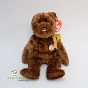   Plüss maci, mackó Ty márka 2002-es FIFA Olimpion (barna, orra német zászlós) Ty Beanie Baby Champion Bear 2002 FIFA Word Cup
