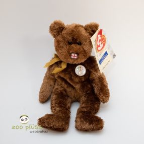   Plüss maci, mackó Ty márka 2002-es FIFA Olimpion (barna, orra Japán zászlós) Ty Beanie Baby Champion Bear 2002 FIFA Word Cup