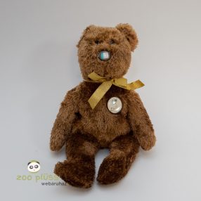   Plüss maci, mackó Ty márka 2002-es FIFA Olimpion (barna, orra zászlós) Ty Beanie Baby Champion Bear 2002 FIFA Word Cup