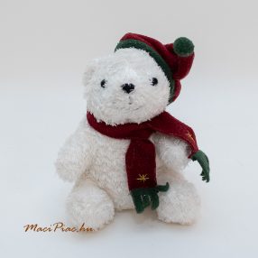 Plüss maci, mackó, jeesmedve Karácsonyi szerelésben