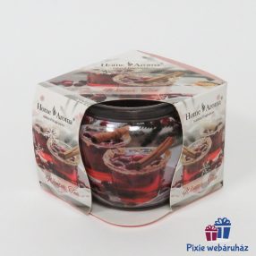  Téli tea illatú illatgyertya, poharas illatmécses - díszdobozban